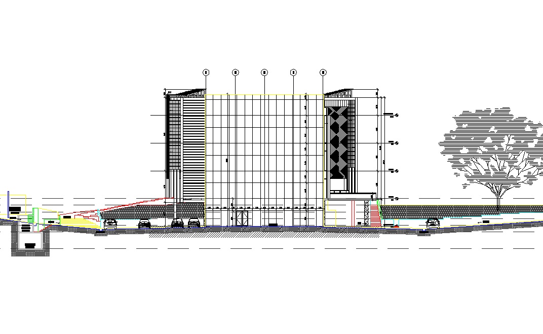 Front elevation plan detail