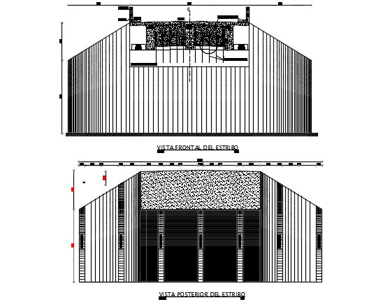 Front view of the stirrup detail dwg file