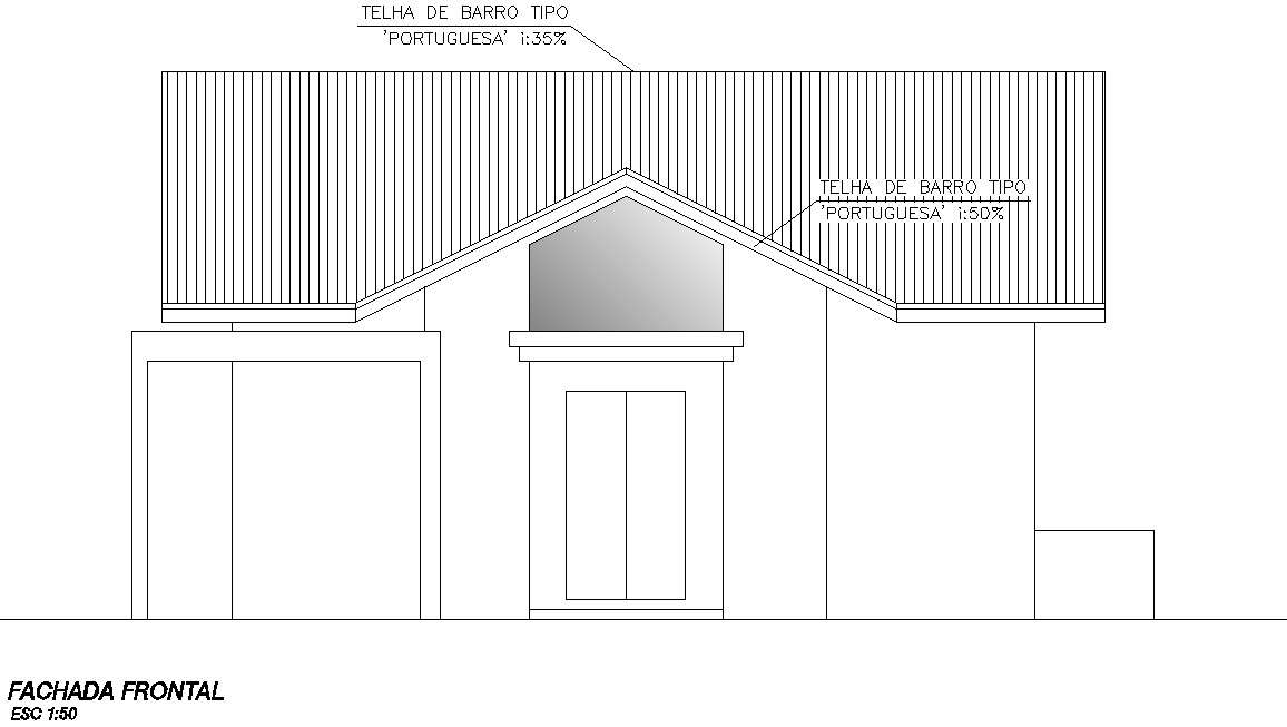 Front elevation of house plan