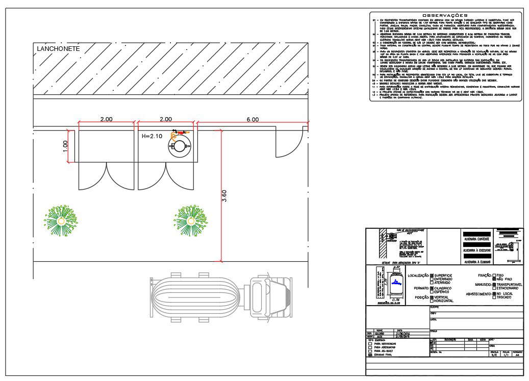 Fuel Station Layout Plan Design DWG File