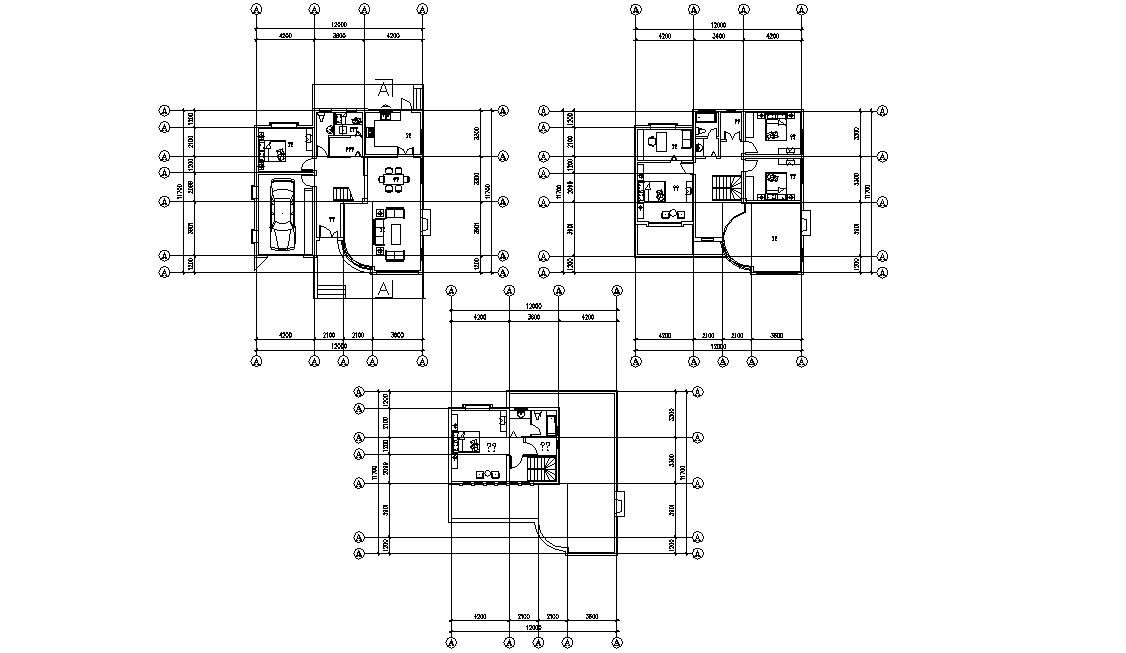 Fully furnished House CAD Plan Dwg File 