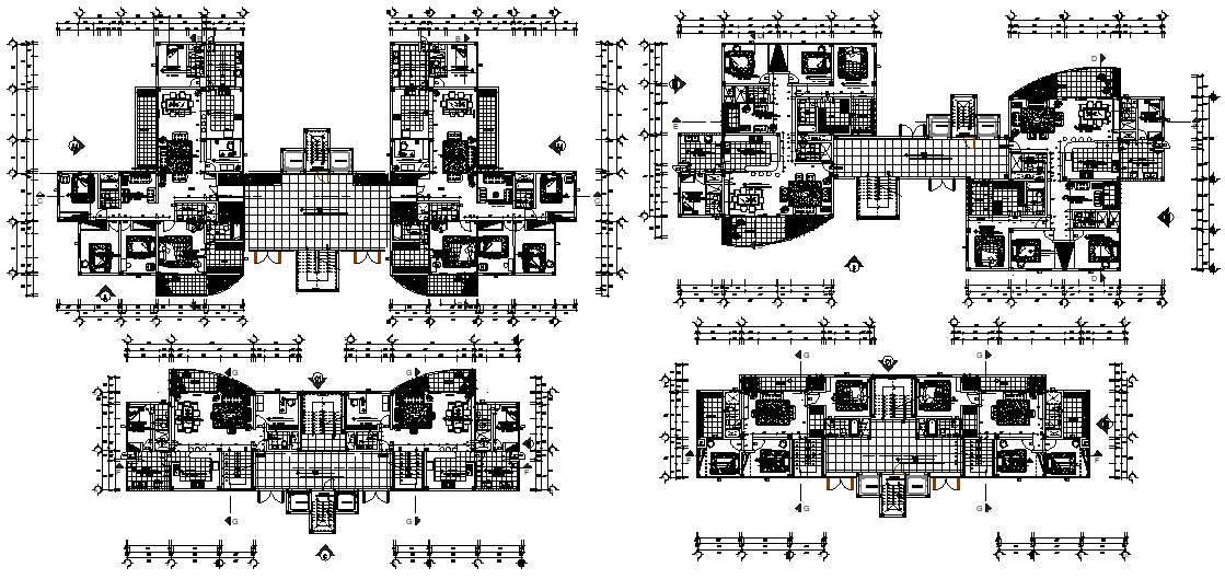 Furnished Duplex Apartment Architecture Plan 