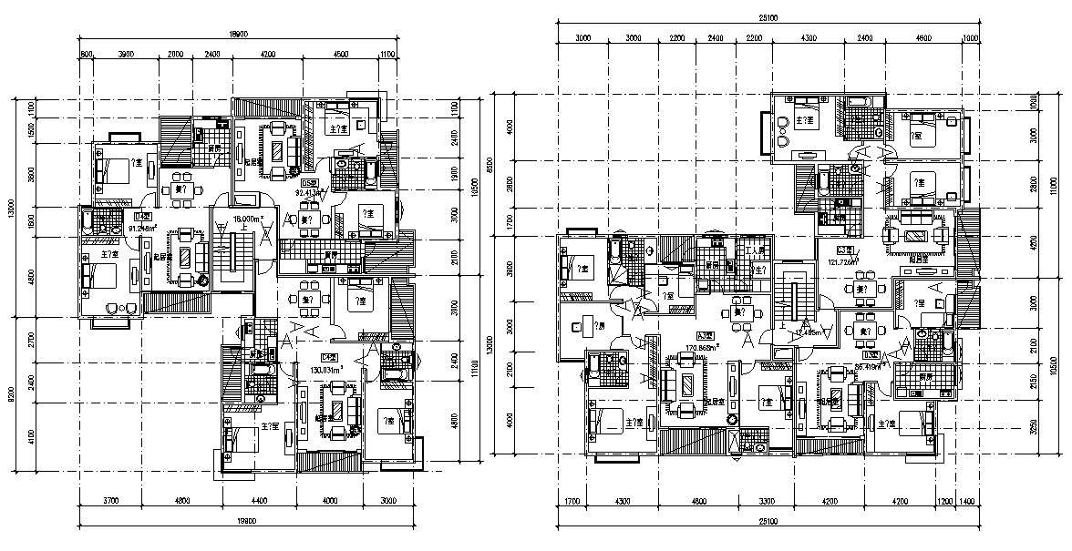 Furnished Luxurious Apartment Design Architecture Plan 