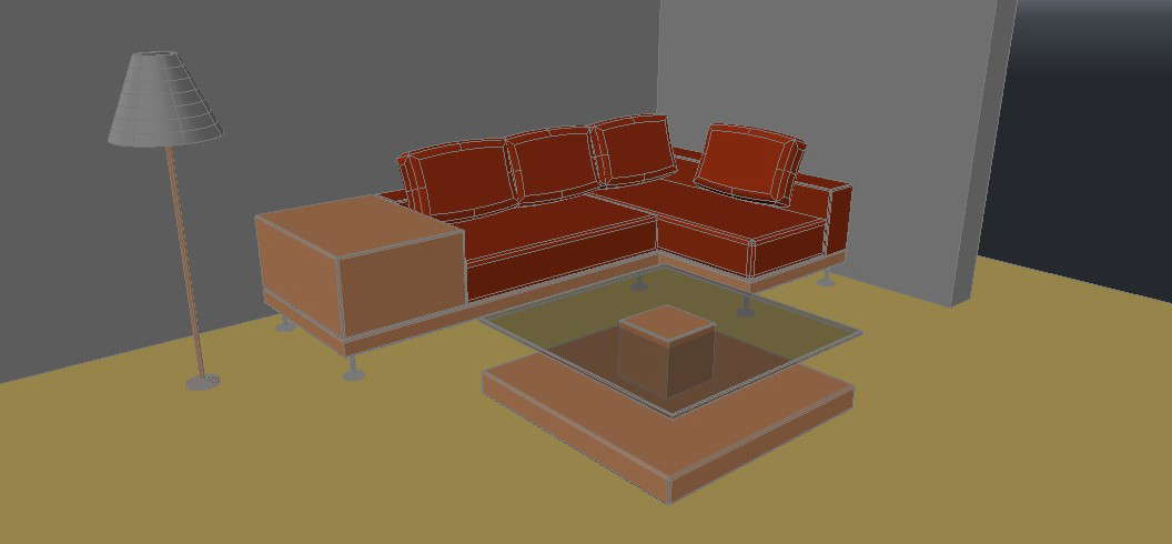 3D Furniture DWG Model for Interior Design and Layouts