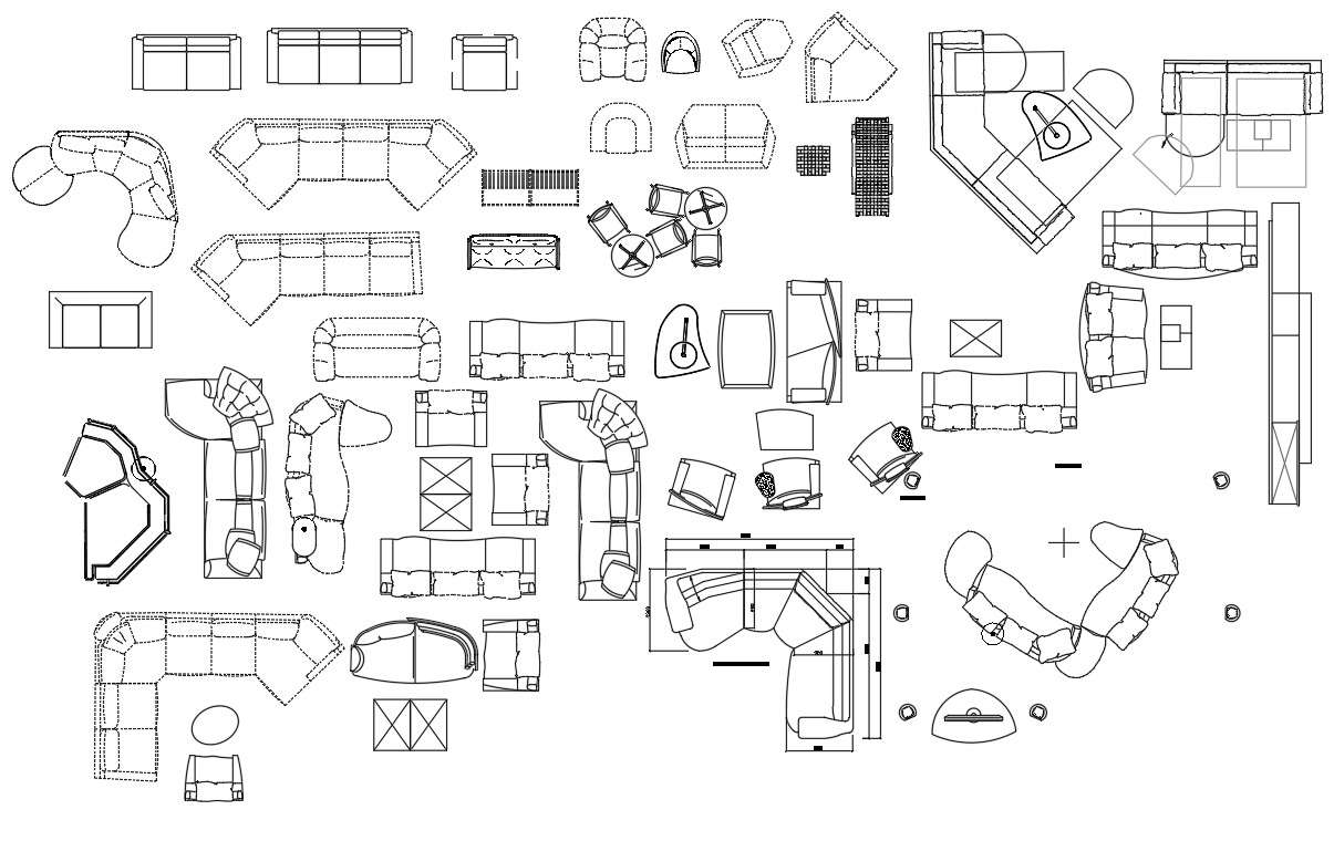 Furniture Layout Plan In AutoCAD File