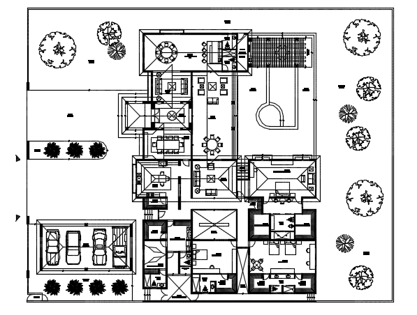 Furniture Residential housing plan detail dwg file