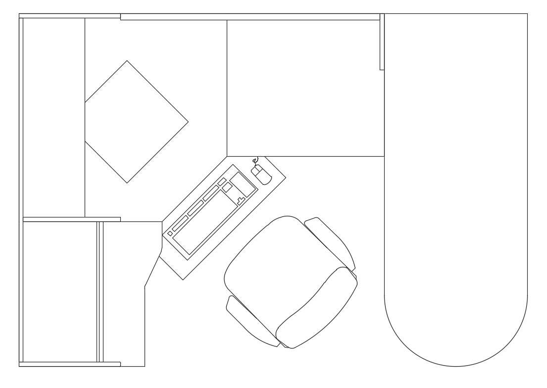 Furniture design plan in DWG file