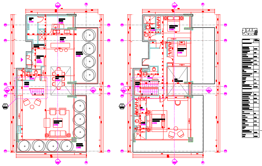 Furniture layout of a penthouse