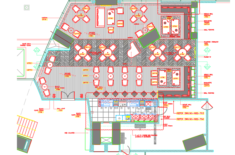 Furniture layout of an office