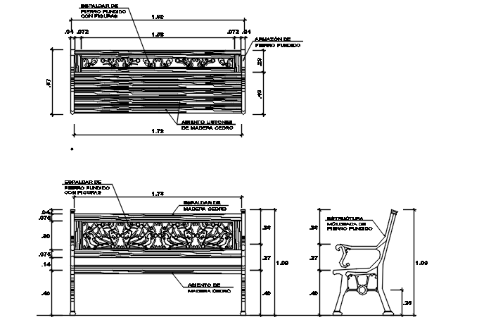 Furniture Plan and Elevation DWG for Interior Projects