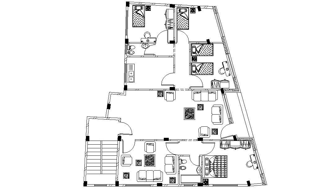 Furniture Layout Download DWG Drawing 