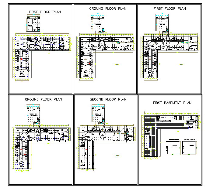 G.F & F.F & S.F Plan Lay-out Design 