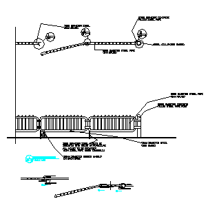 GATE PLAN & ELEVATION design drawing