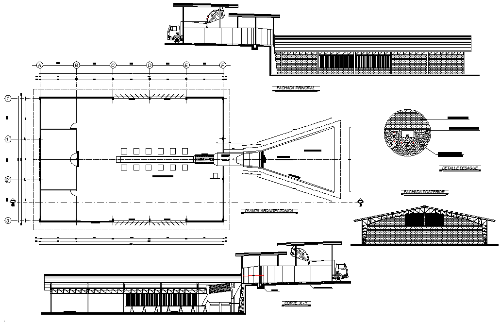 Garbage recycling solid waste treatment plant detail