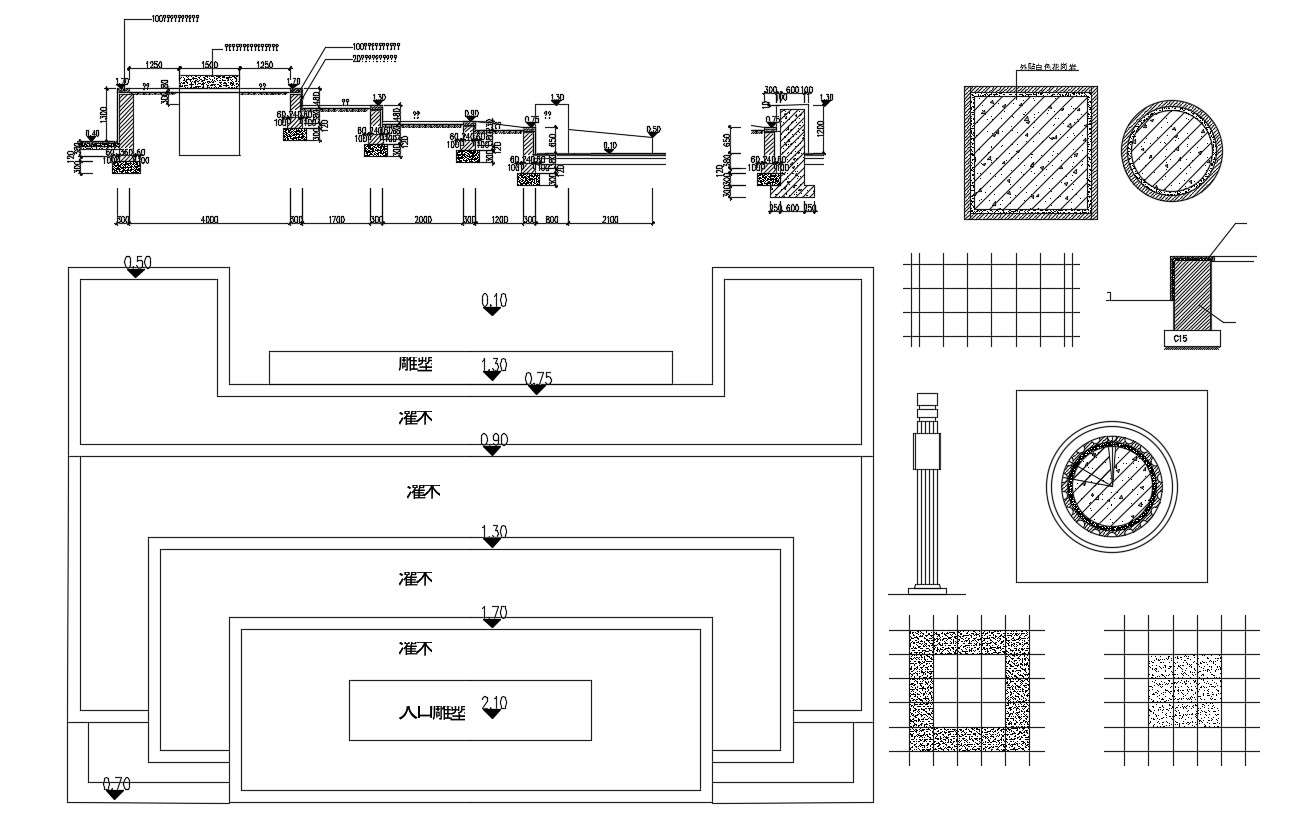 Garden Entrance steps CAD Drawing