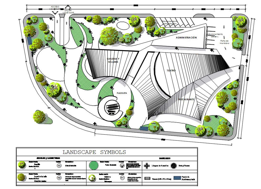 Garden Landscaping Design DWG File