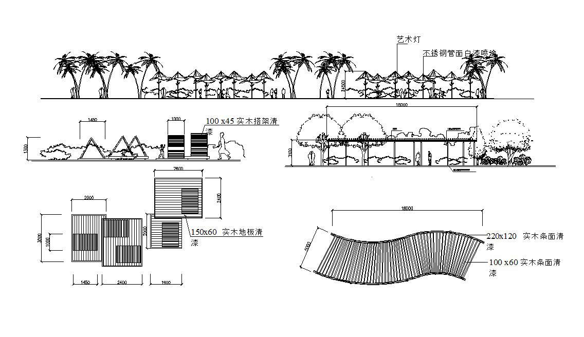 Garden Shade design AutoCAD Drawing 