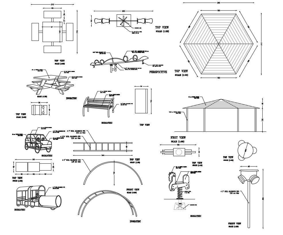 Garden equipment Free CAD Blocks Download