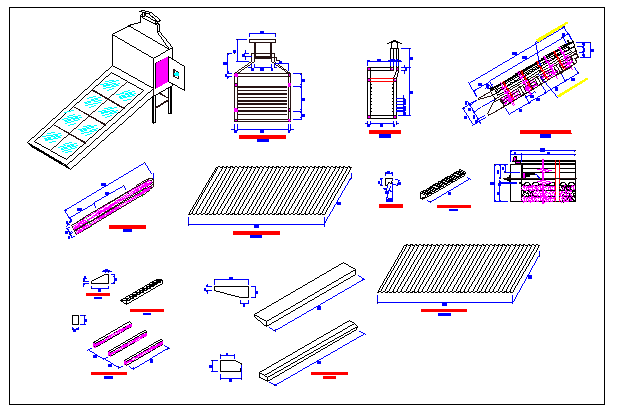 Garden equipment architecture project dwg file