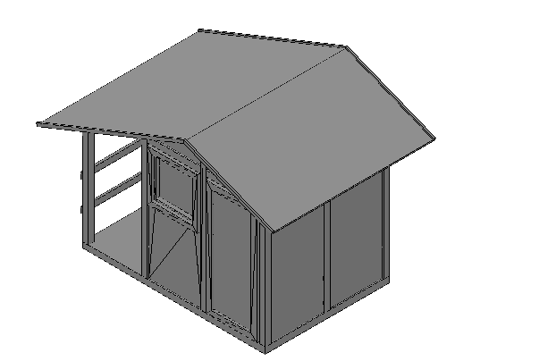 Garden house 3d details