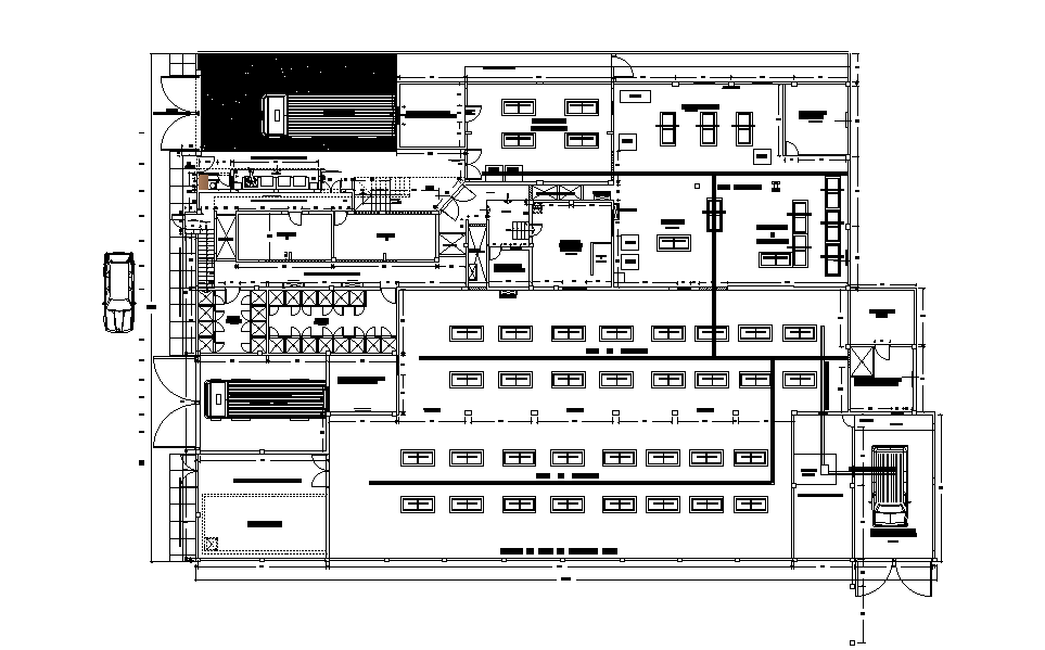 Garment Production Floor Plan CAD Drawing Download DWG File