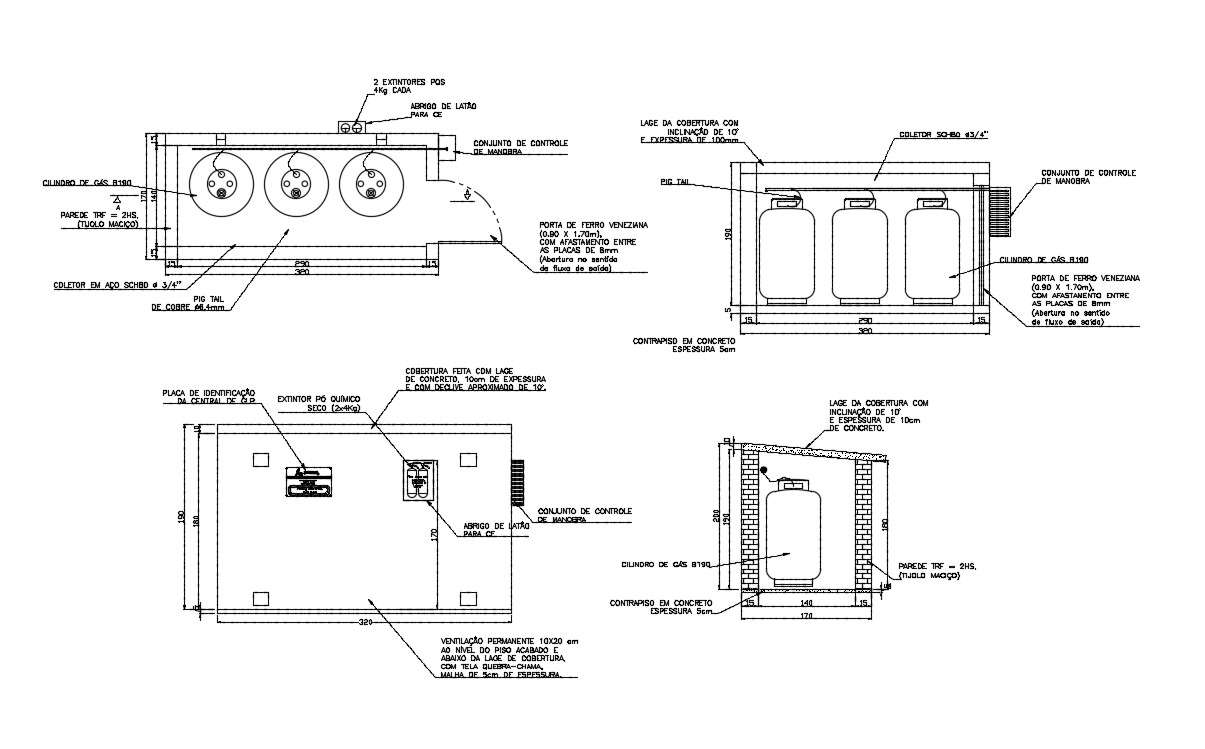 Gas Bottle Installation CAD File