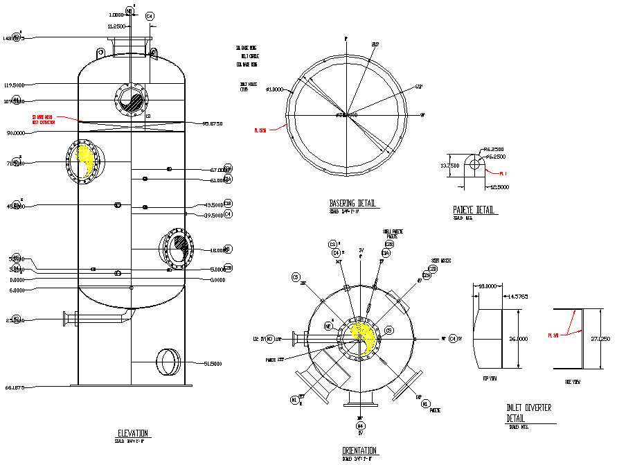 Gas separating equipment plan detail