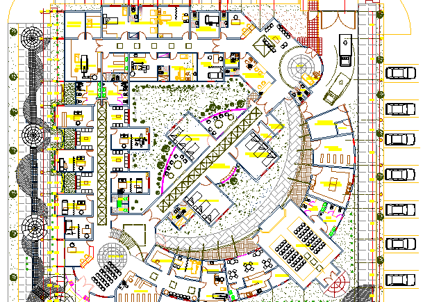 General Health Center Architecture Project dwg file