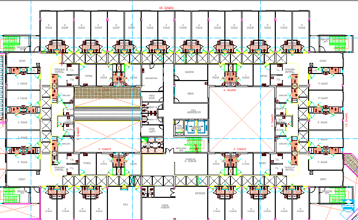 General Hospital Structure Details dwg file