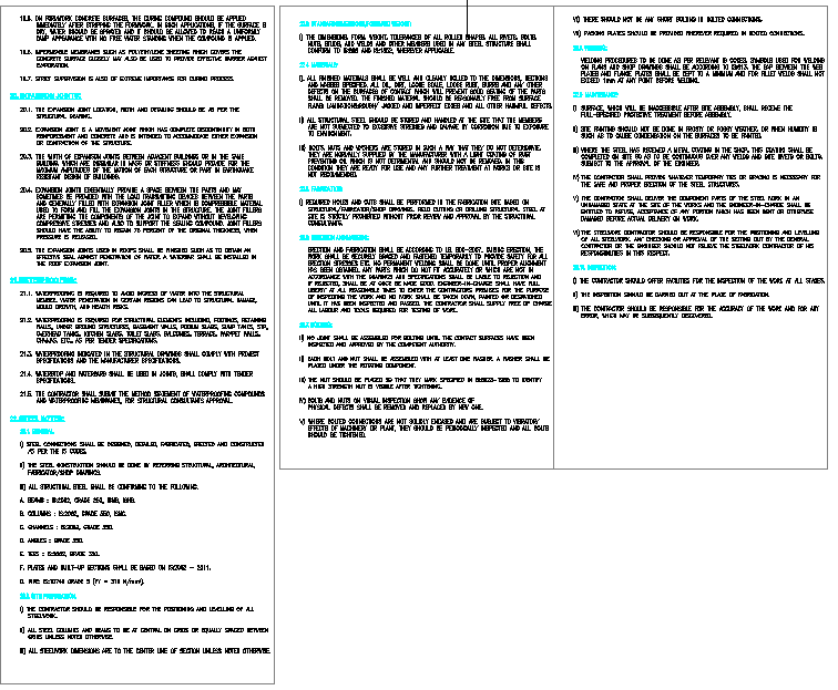 Zone II Commercial Building Notes DWG File