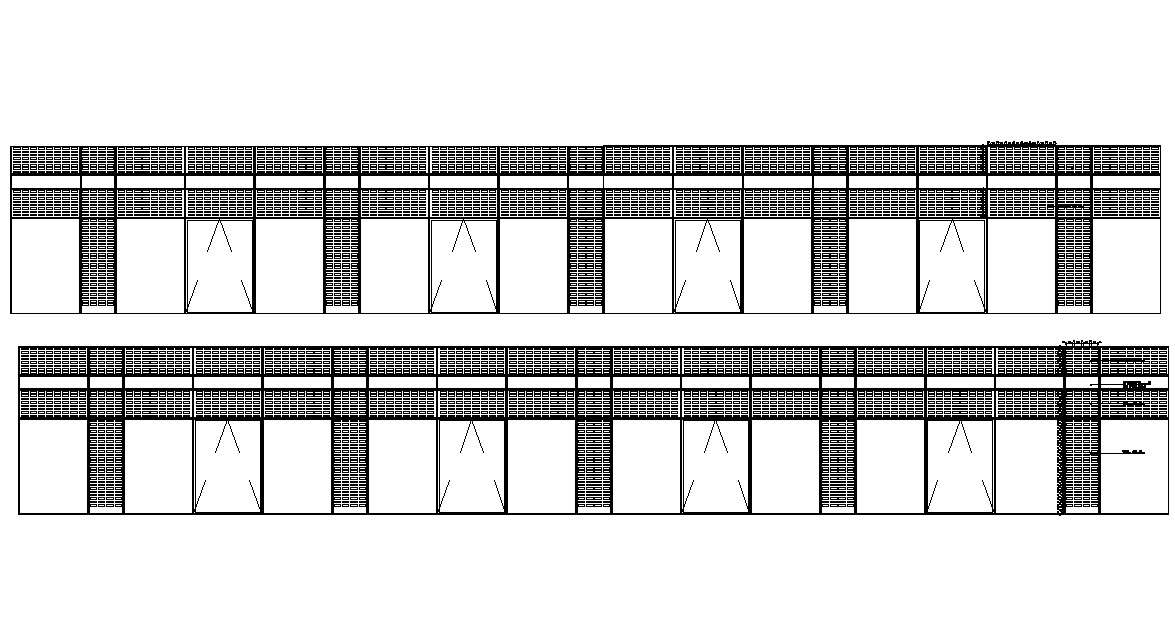Glass Wall Elevation Design in AutoCAD DWG File Format