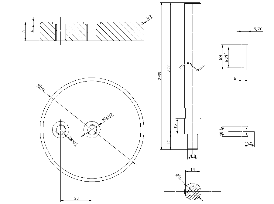 Gramil plan detail dwg file