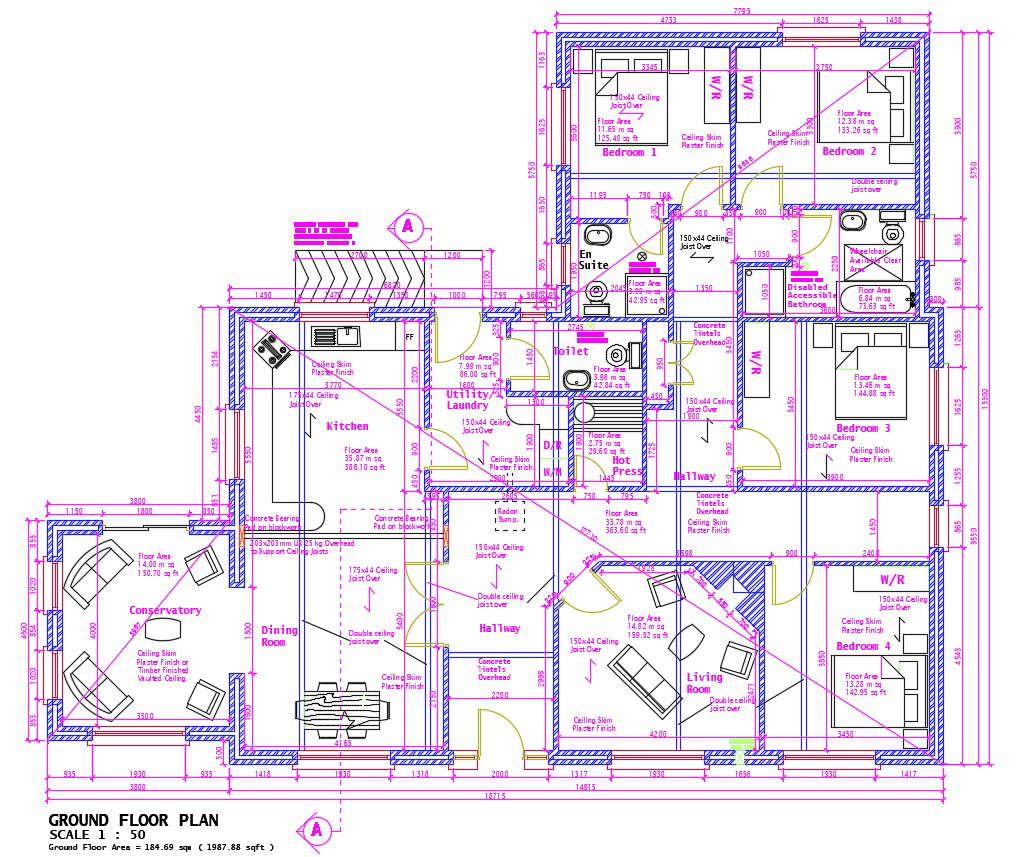 Ground Floor Plan Elevation