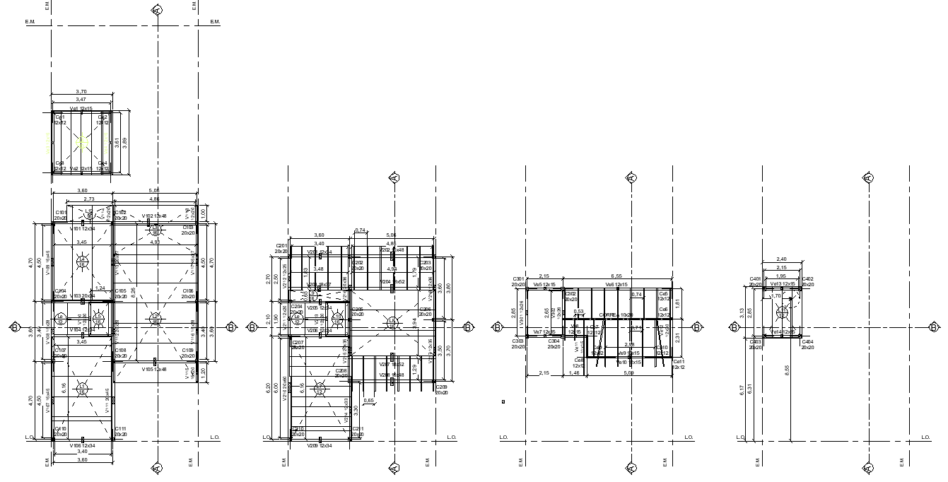 Ground floor and roof house plan layout file