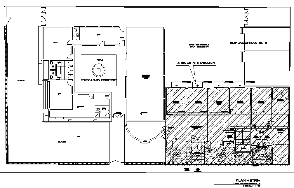 Ground floor city hall plan detail dwg file