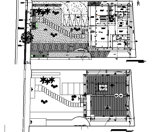 Ground floor plan and first floor plan detail dwg file