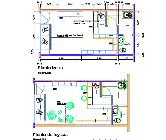 Ground floor to first floor plan detail dwg file
