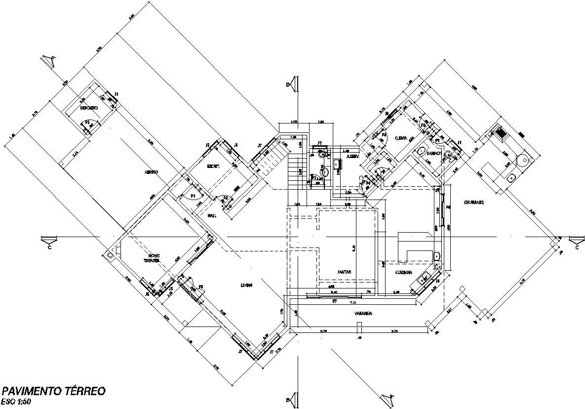 Ground floor plan of house