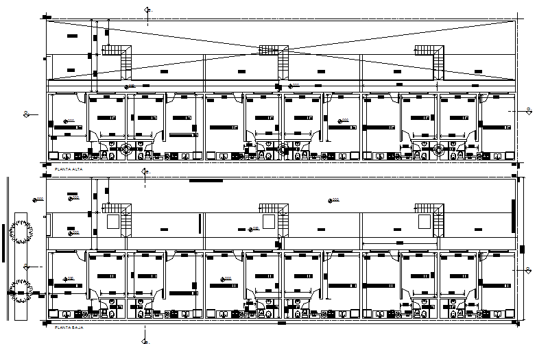 Group departments plan detail dwg file