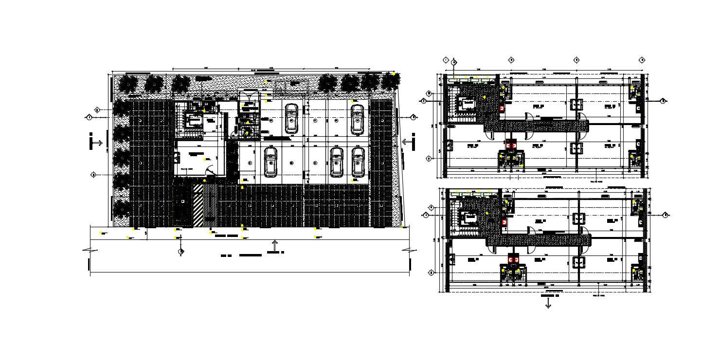 Guest House Floor Plans  In DWG File   