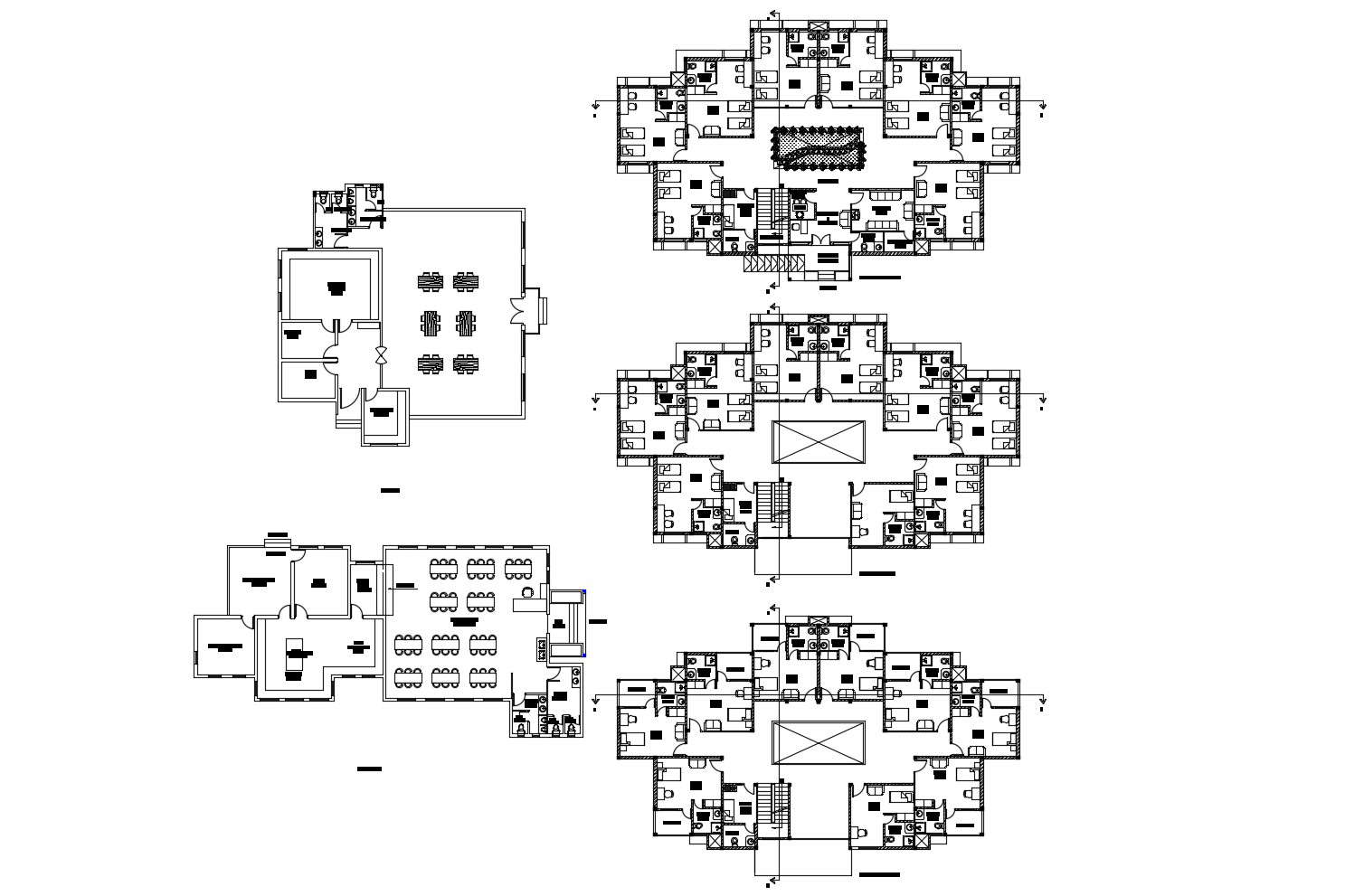 Guest house with detail dimension in AutoCAD