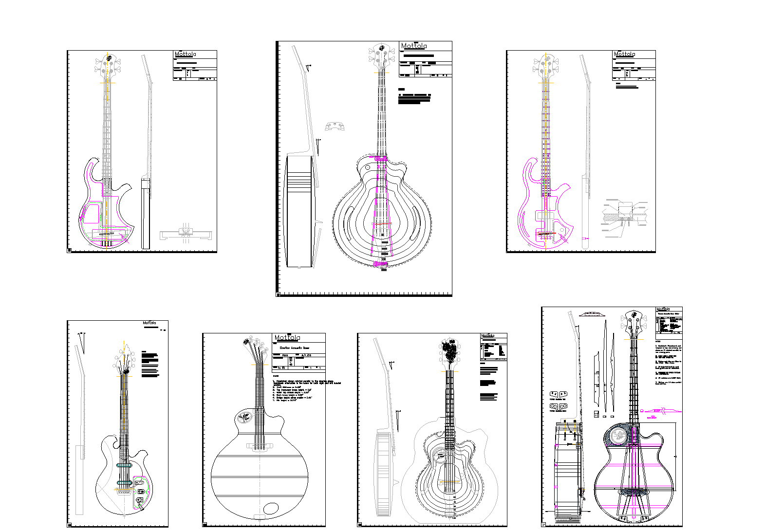 Guitar plan detail dwg.