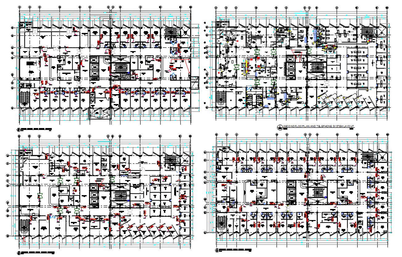 Hospital HVAC Power Layout Plan DWG File