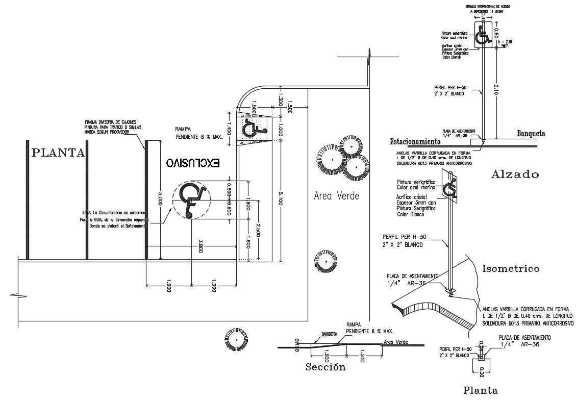 Handicap Parking CAD File
