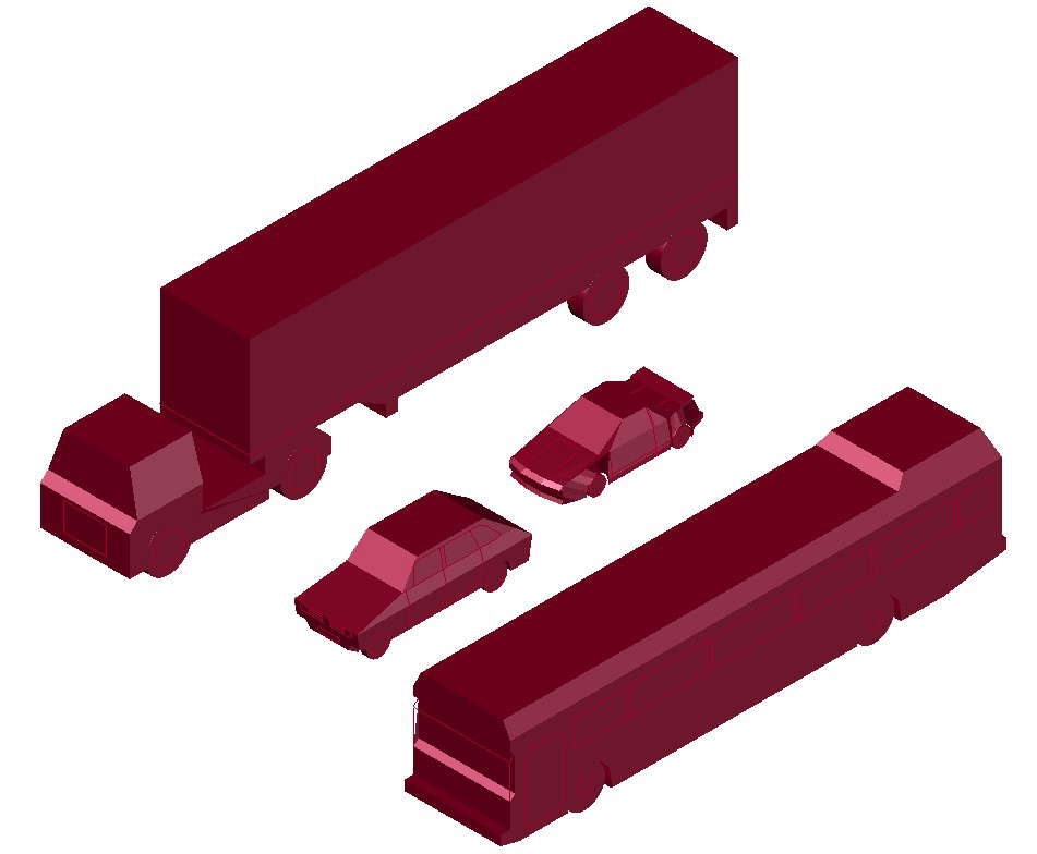 Heavy Loaded Vehicle Free CAD Blocks