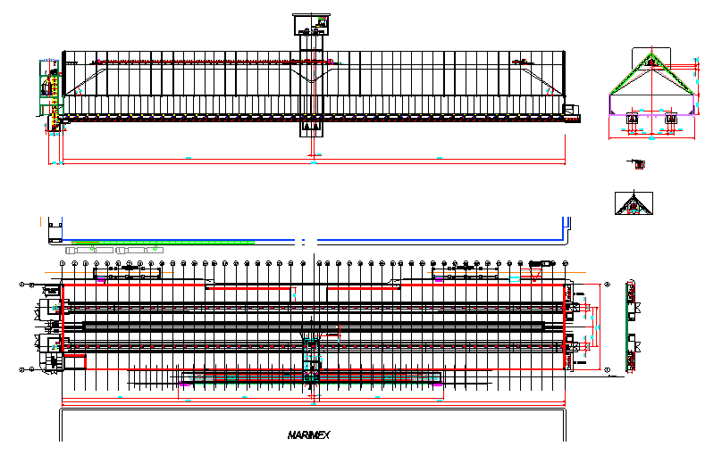 Heavy factory machinery details 