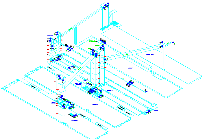 Heavy factory machinery details 
