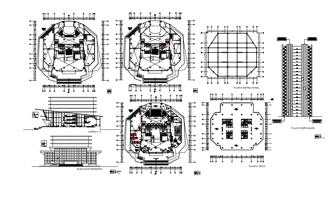 High-rise Building  dwg file
