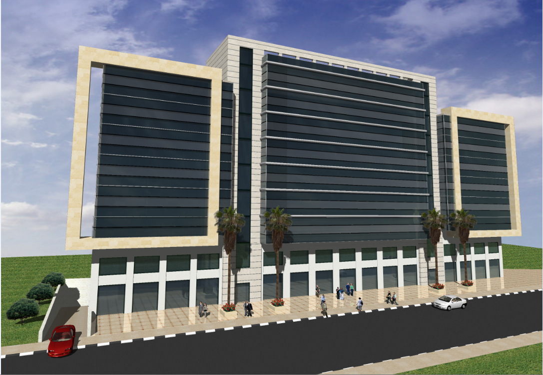 High rise building elevation design dwg file