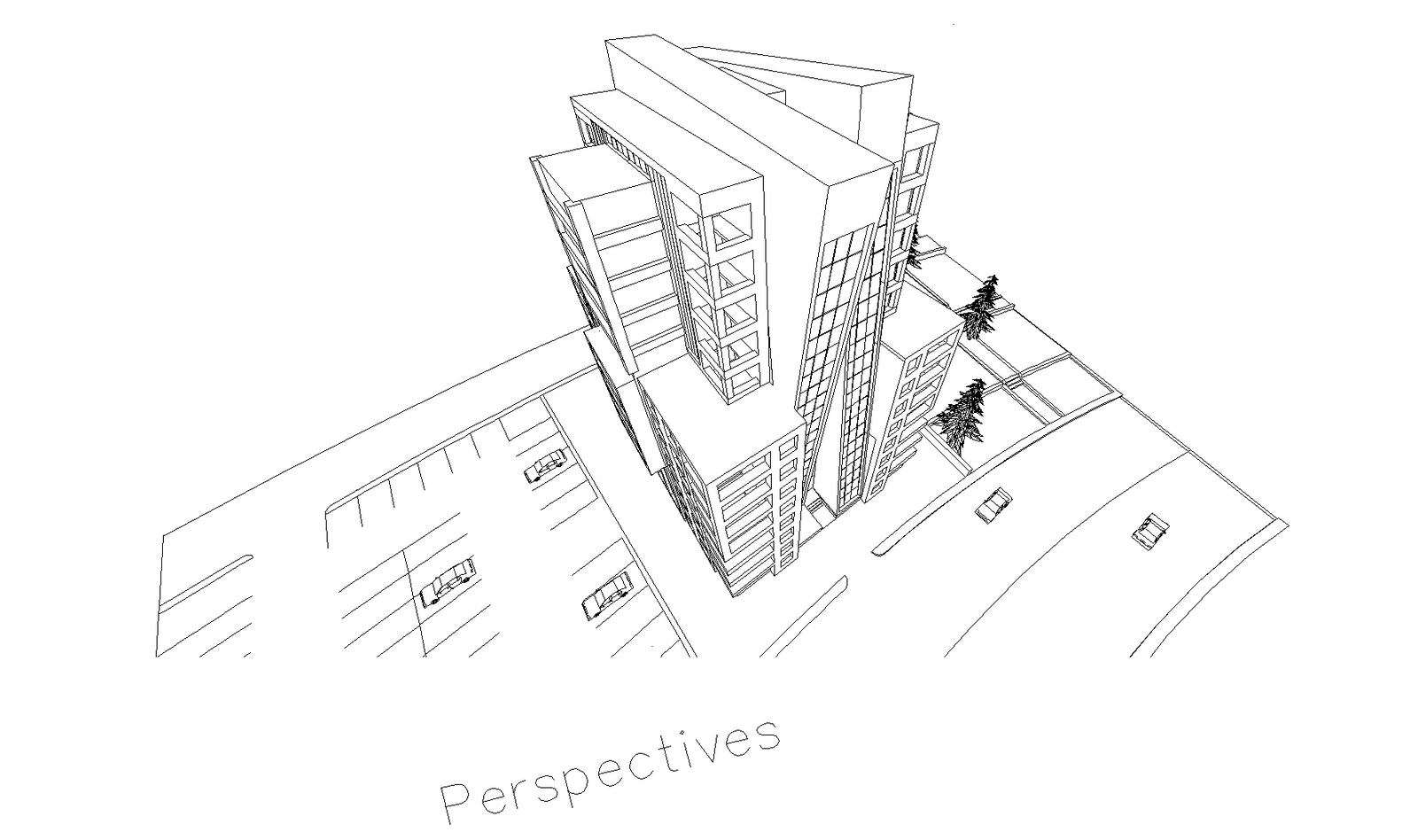 High rise residential building plan detail dwg file,
